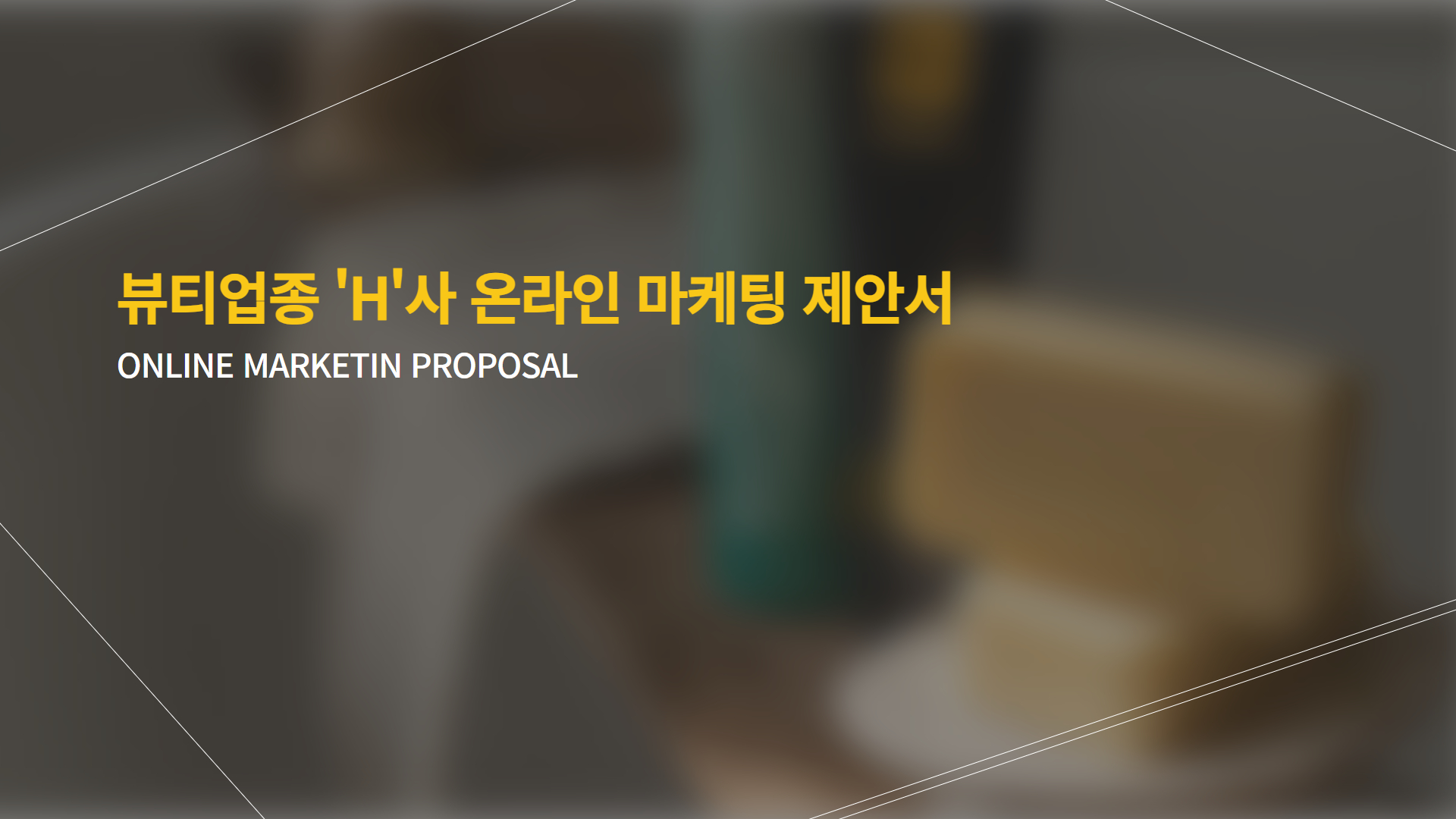 뷰티업종 'H'사 마케팅 제안사례